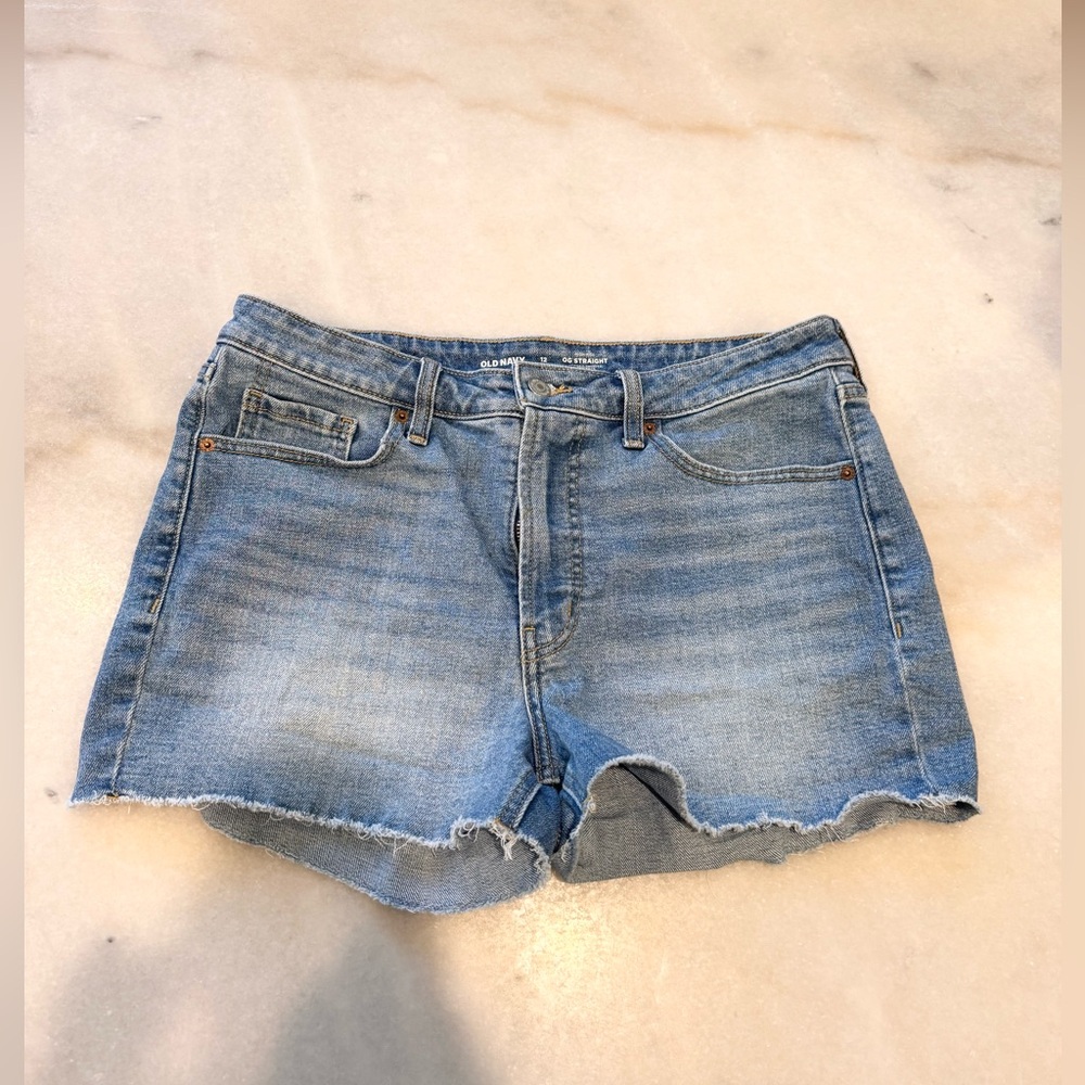 Bundle of 5 Pairs Old Navy High Rise Denim Shorts, Size 12 - Picture 5 of 7